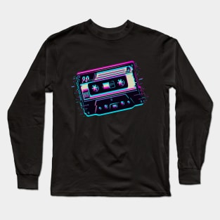 Music Kaset Glitch Modern Long Sleeve T-Shirt